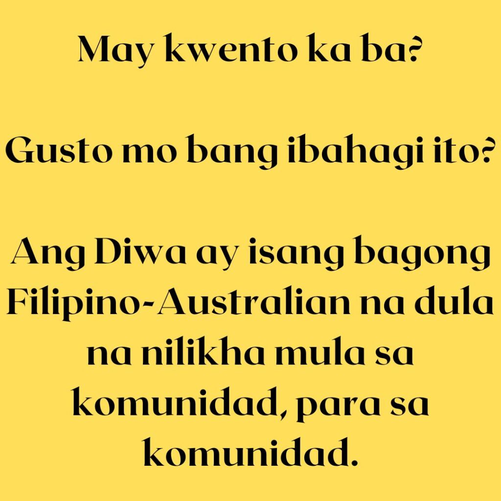 Diwa is a new verbatim theatre piece, created by Jordan Shea, which celebrates the contributions of Filipino people to the everyday life of Australia.