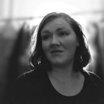 Hannah Crane headshot bw 2024 headshot of Hannah Crane