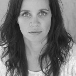 portrait headshot of Jada Alberts in black and white